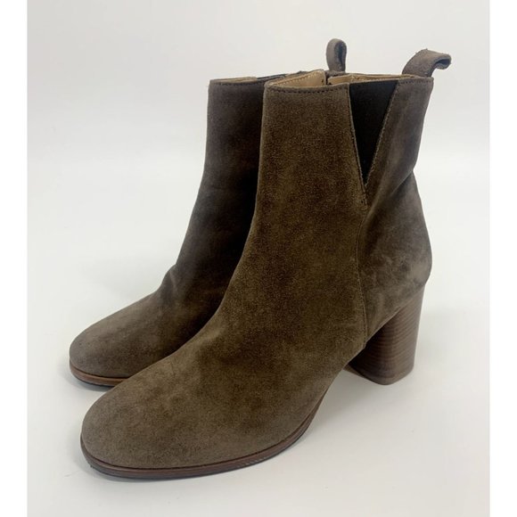 Napoleoni Italy Brown Suede Zip Ankle Boots sz 39 US 8.5 - Picture 2 of 6